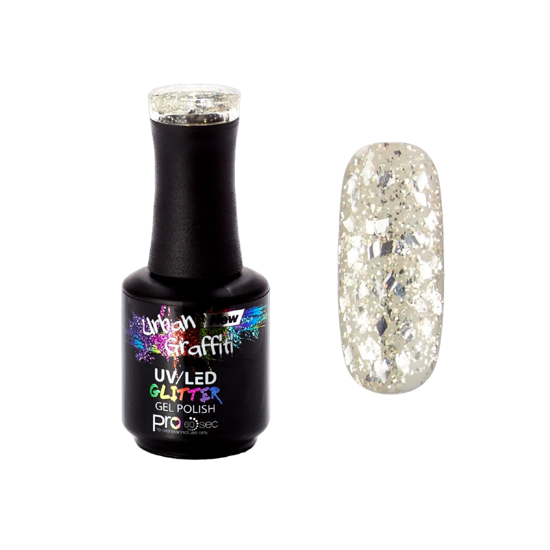 Diamond Eyes - UGGP-A0923 Urban Graffiti Silber Glitzer Gel Lack 15ml