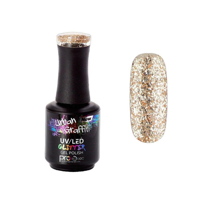 King Tut - UGGP-A0915 Urban Graffiti Gold Glitter Gel Polish 15ml