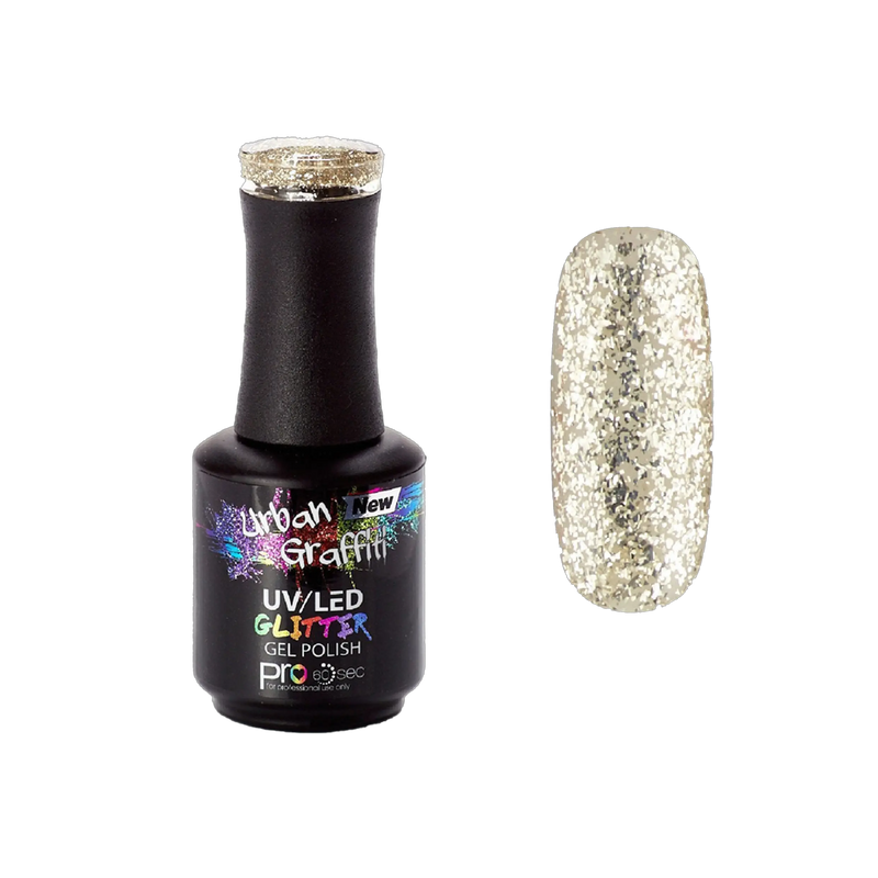 Midas Touch - UGGP-A0914 Urban Graffiti Gold Glitzer Gel Nagellack 15ml
